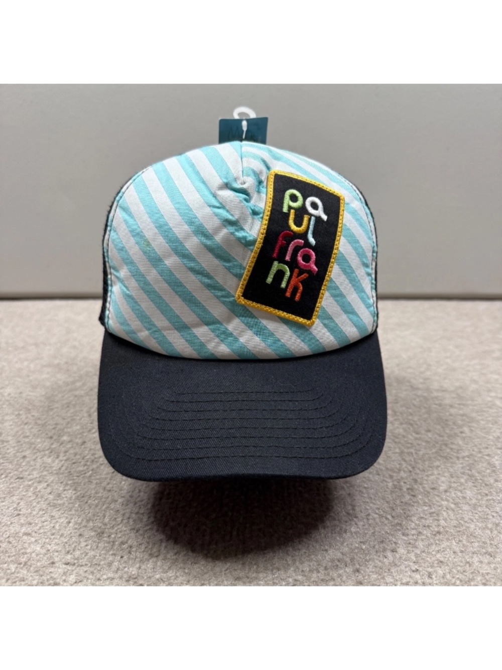 Vintage Paul Frank Womens Hat Black One Size Trucker Mesh Adjustable Y2K Casual